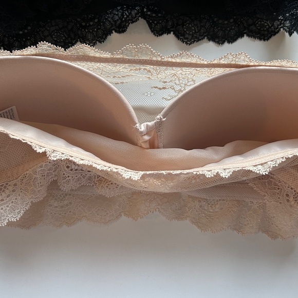 SPANX 2 Pack Elegant Cream and Black Lace Bandeau Size S/P - Picture 6 of 11